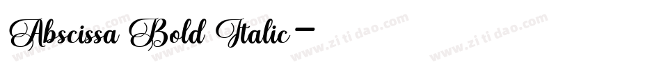 Abscissa Bold Italic字体转换